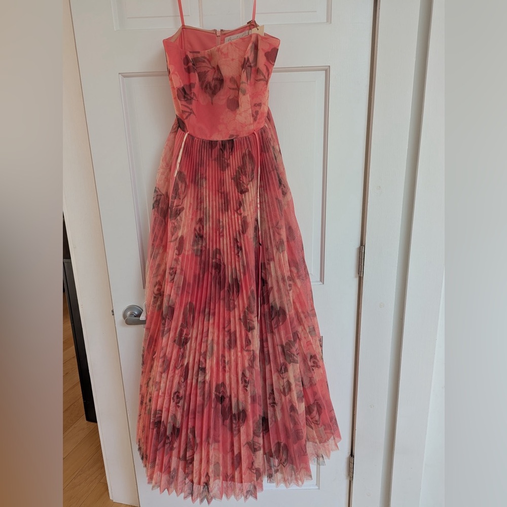 Hutch Strapless Floral Dress in Pink and Red - Picture 5 of 7